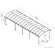 Carport simple en aluminium, Arcadia / voiture, camping car