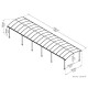 Carport simple en aluminium, Arcadia / voiture, camping car