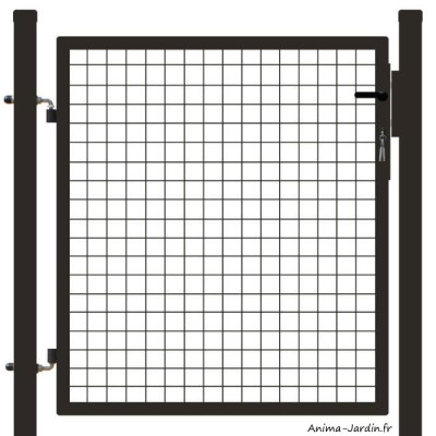 Portillon grillagé Carolina noir, L.87 cm