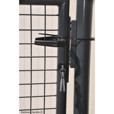 Portillon grillagé Carolina noir, L.87 cm