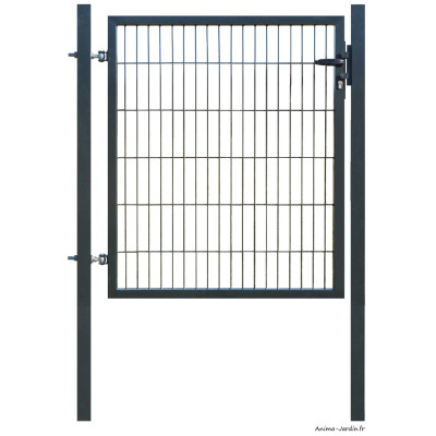 Portillon grillagé Carolina noir, L.87 cm