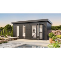 Abri de jardin en métal 201x121x190 cm 2,12 m² gris - COMPIEGNE