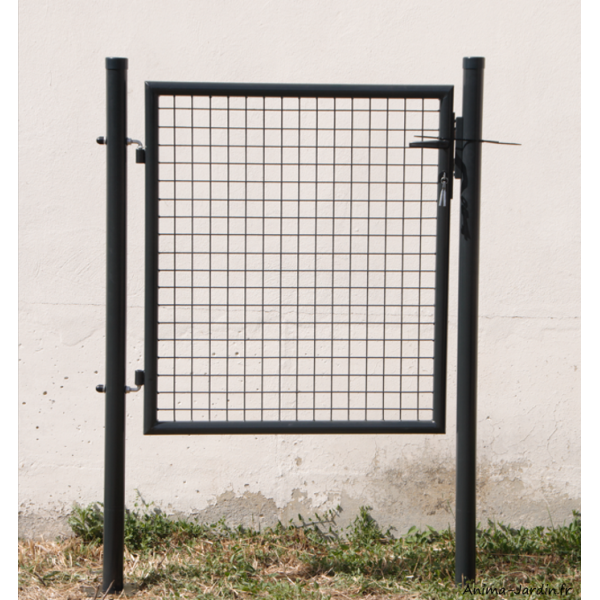 Portillon grillagé Carolina noir, L.87 cm