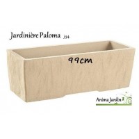 Jardinière en béton vibré, 99cm, Paloma, couleur pierre, achat/vente