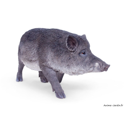 Sanglier, L.60 cm, animal en résine, décoration extérieure