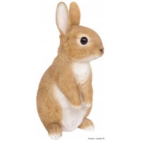 Lapin debout, H.22 cm, animal en résine, décoration extérieure