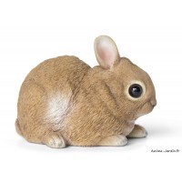 Bébé lapin , H.8 cm, animal en résine, décoration extérieure