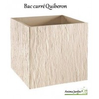 Bac carré en béton ciré 49 cm, Quiberon, ton Blanc, achat, grandon