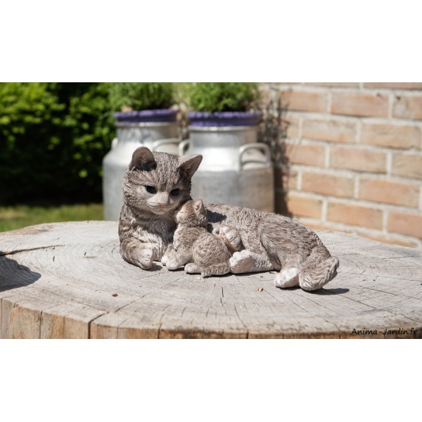 Figurine de chaton en résine pour la décoration intérieure