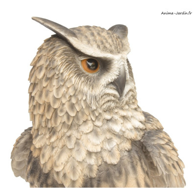 Hibou XXL, H.60 cm, animal en résine, décoration extérieure