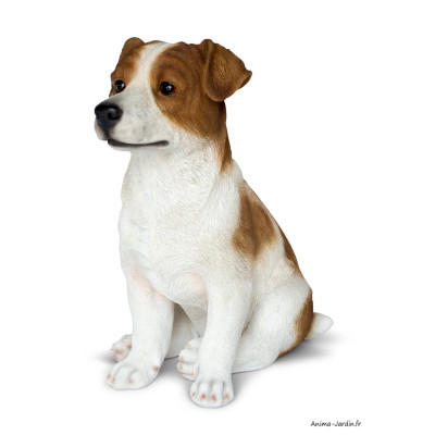 Chien Jack Russell, H.28 cm, animal en résine, décoration extérieure