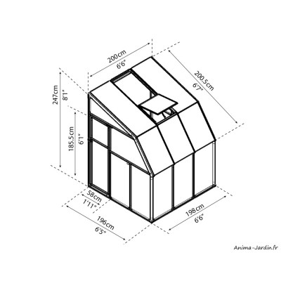 Véranda Sun Romm blanche, Aluminium