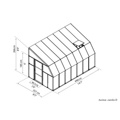 Véranda Sun Romm blanche, Aluminium