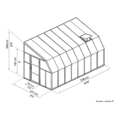 Véranda Sun Romm blanche, Aluminium