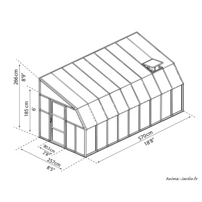 Véranda Sun Romm blanche, Aluminium