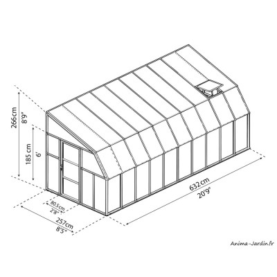 Véranda Sun Romm blanche, Aluminium