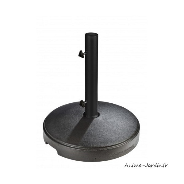 Pied de parasol rond, Ø.48 cm, 35 kg, aspect grainé, béton coulé