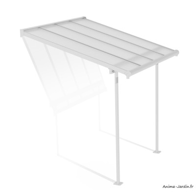 Pergola adossée, Sierra blanche blanche , Aluminium