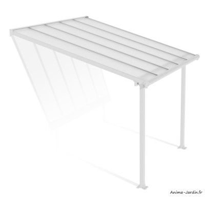 Pergola adossée Olympia blanc, Aluminium