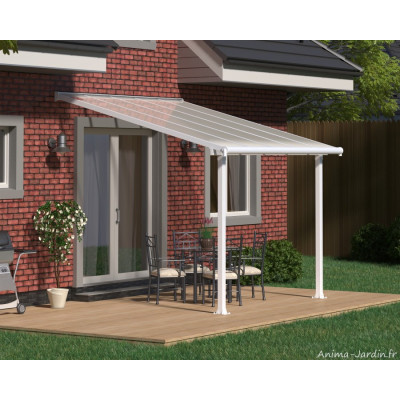 Pergola adossée Olympia blanc, Aluminium