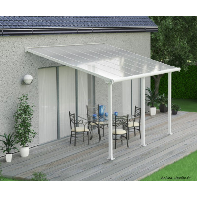 Pergola adossée Olympia blanc, Aluminium