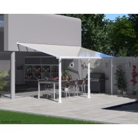 Pergola adossée Olympia blanc, Aluminium