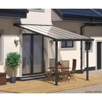 Pergola adossée Olympia gris, Aluminium