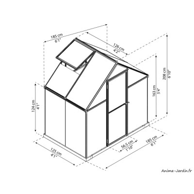 Serre de jardin, Mythos Silver, Polycarbonate