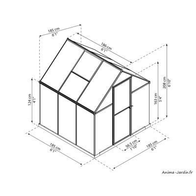 Serre de jardin, Mythos Silver, Polycarbonate