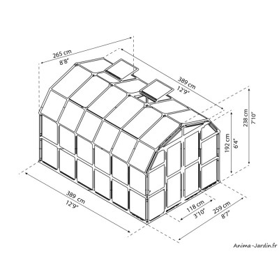 Serre de jardin, Grand Gardener, Polycarbonate