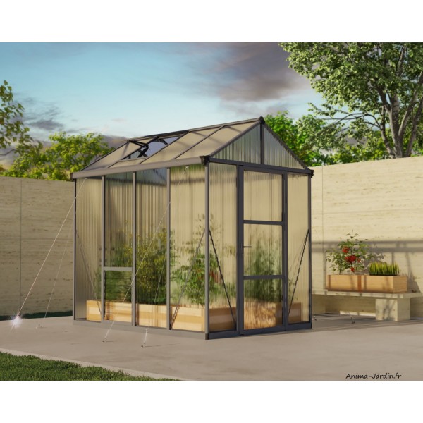 Serre de jardin en polycarbonate : serre 66 + base l Chalet Jardin