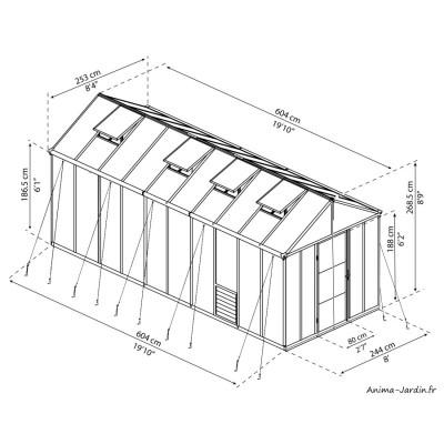 Serre de jardin, Glory, Polycarbonate