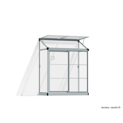 Serre de jardin 0,8 m², Learn To Adossée, Polycarbonate