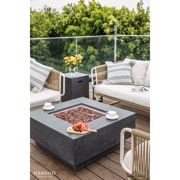 BRASERO de table gris clair - MANHATTAN - Mobilier Jardin Deco