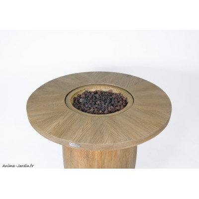 Lafite Barel, table braséro, baril, béton fibré, gaz, Elementi