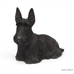 Chien Scottish Terrier, L.38 cm, animal en résine, décoration extérieure