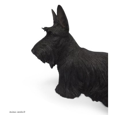 Chien Scottish Terrier, L.38 cm, animal en résine, décoration extérieure