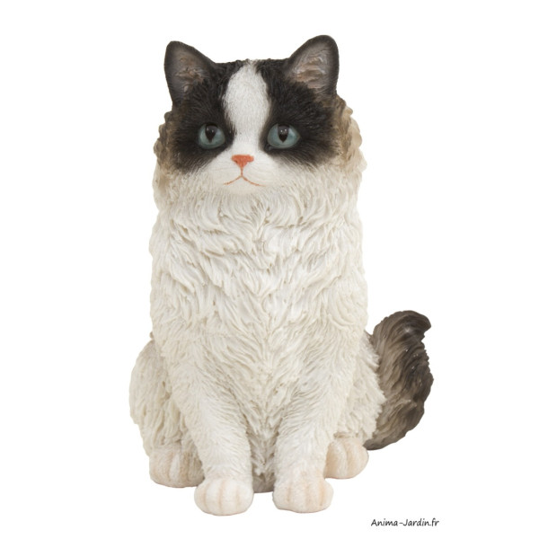 Chat Persan, H.15 cm, animal en résine, décoration extérieure