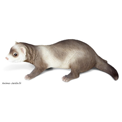 Furet, L.33 cm, animal en résine, décoration extérieure