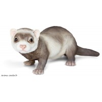 Furet, L.33 cm, animal en résine, décoration extérieure