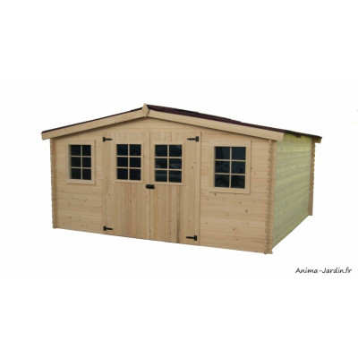 Abri de jardin en bois 28 mm, 12,65 m², Foresta