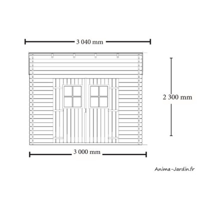Abri de jardin en bois 28 mm, 9,94 m², Foresta