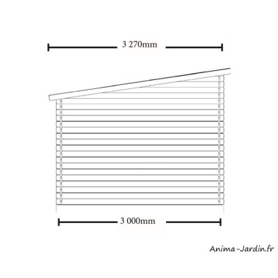 Abri de jardin en bois 28 mm, 9,94 m², Foresta