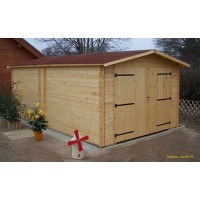 Garage en bois massif, 28 mm, 20,98 m², Foresta