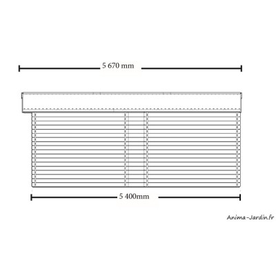 Garage en bois massif, 28 mm, 20,98 m², Foresta