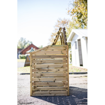 Cache poubelle double, autoclave, L.1,50 m, Foresta