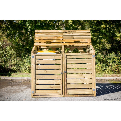 Cache poubelle double, autoclave, L.1,50 m, Foresta