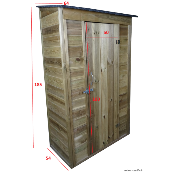 Armoire de jardin en bois, autoclave, 0,71 m², Foresta, Habrita