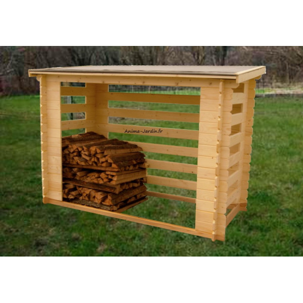 Abri bûches en bois, 4 stères, 2,80 m² Foresta