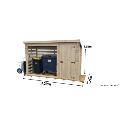 Abri bûches et Armoire en bois, 4,01 m², Foresta